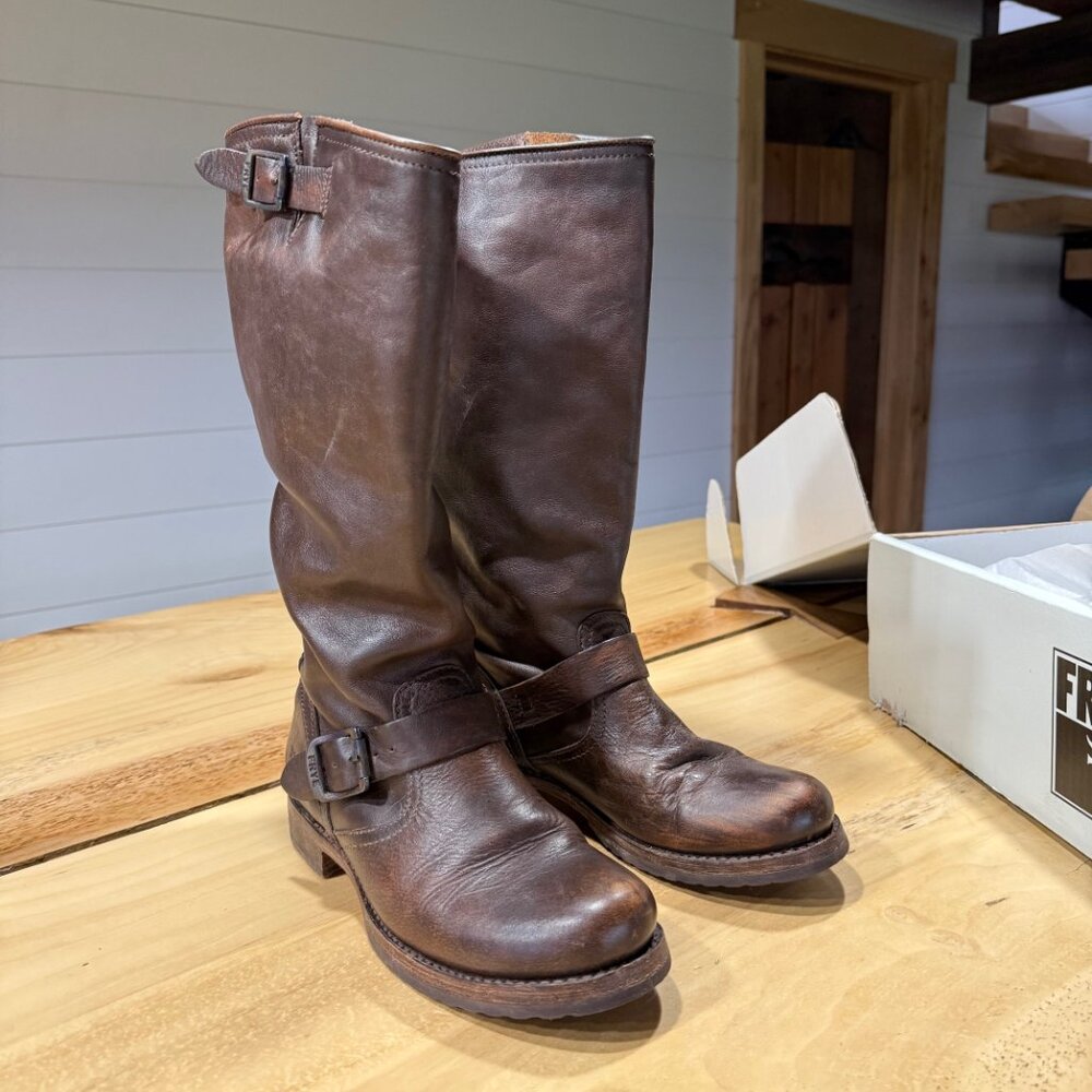 FRYE Veronica Slouch Tall boots, brown, size 8, like new
